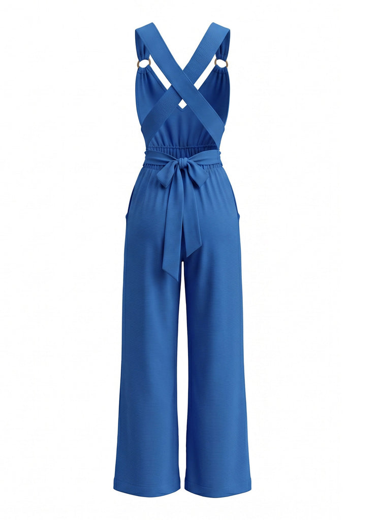 1970s V Neck Belted Vintage Jumpsuit 8