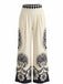 1970s Print High Waist Wide Leg Pants