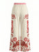 1970s Print High Waist Wide Leg Pants 6
