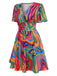 1970s Psychedelic Print VNeck Dress | 1970s | vintage dress, retro fashion