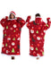 1970s Pumpkin Santas Snowman Blanket Hoodie Lougewear - vintage fashion, retro style