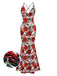She slips into this 1970s Rose Halter Backless Dress and suddenly it's a 1970s daydream