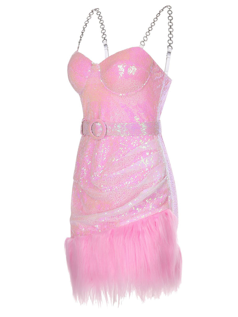 1970s Sequined Feather Spaghetti Strap Dress, vintage dress, retro fashion - perfect for women who love vintage and retro fashion