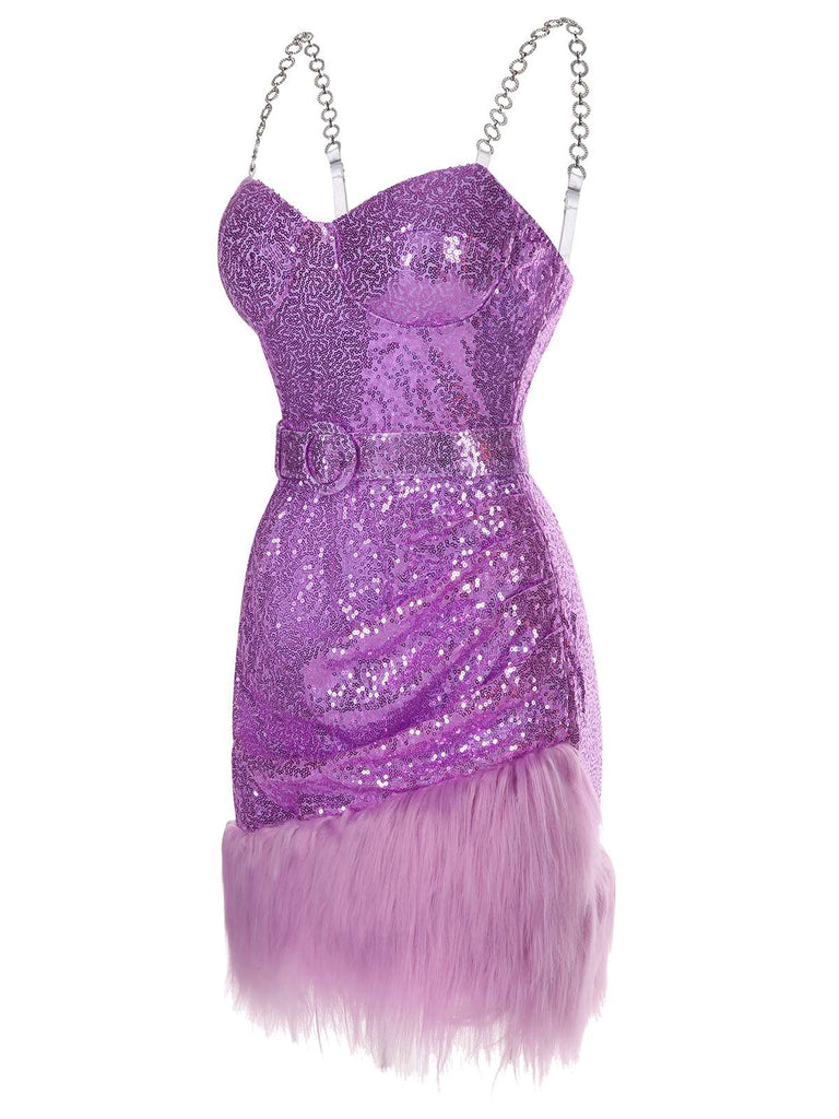 1970s Sequined Feather Spaghetti Strap Dress, vintage dress, retro fashion - perfect for women who love vintage and retro fashion