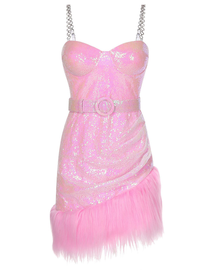 1970s Sequined Feather Spaghetti Strap Dress, vintage dress, retro fashion - perfect for women who love vintage and retro fashion