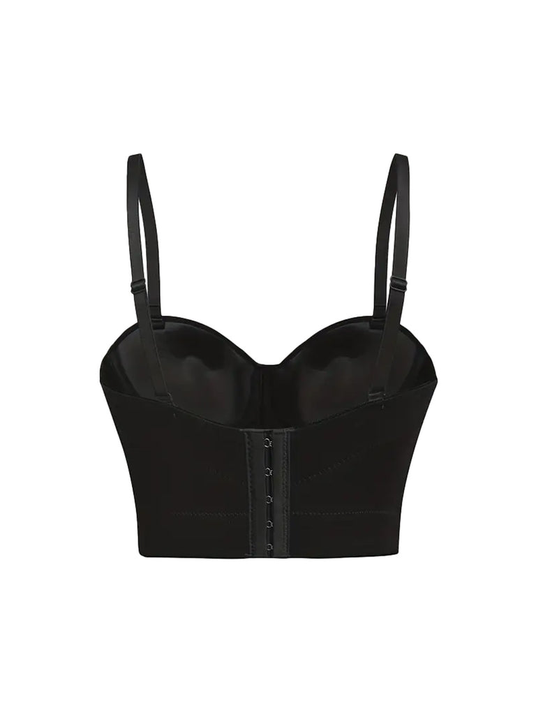 1970s Slip Crystal Cropped Bustier Top - vintage fashion, retro style