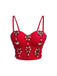 1970s Slip Crystal Cropped Bustier Top - vintage fashion, retro style