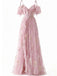 1970s Slip Floral Embroidered Mesh Slit Dress - vintage dress, retro fashion for women