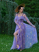 1970s Slip Floral Embroidered Mesh Slit Dress, vintage dress, retro fashion, floral print - perfect for women who love vintage and retro fashion