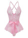 1970s Slip Floral Lace Bow Nightgown - vintage nightgown, retro sleepwear