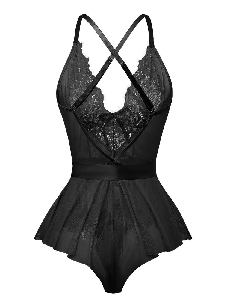 1970s Slip Floral Lace Bow Nightgown - vintage nightgown, retro sleepwear