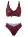 1970s Snakeskin Metallic Tie-Front Bikini Set - vintage fashion, retro style