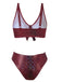 1970s Snakeskin Metallic Tie-Front Bikini Set - vintage fashion, retro style