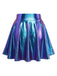 1970s Solid Disco Metallic Pleated Skirt - vintage skirt, retro style