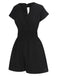 1970s Solid Elastic Waist Wrap V-Neck Romper, vintage romper, retro jumpsuit - perfect for women who love vintage and retro fashion