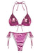 1970s Solid Halter Metallic Bikini Set, vintage swimsuit, pin-up swimwear - perfect for women who love vintage and retro fashion