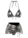1970s Solid Halter Metallic Bikini Set, vintage swimsuit, pin-up swimwear - perfect for women who love vintage and retro fashion