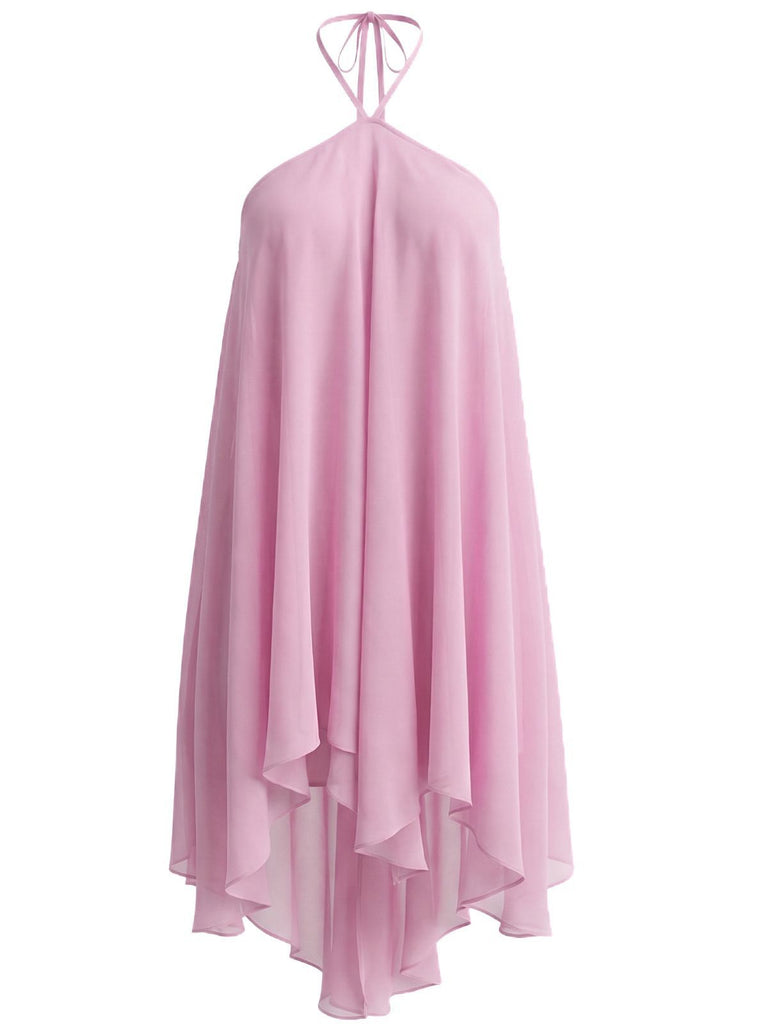 1970s Solid Multi-Layer Chiffon Bind Babydoll Dress - vintage dress, retro fashion
