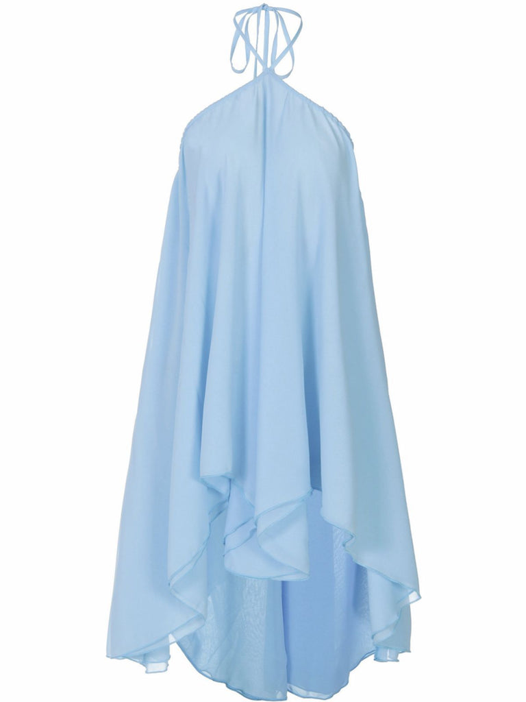 1970s Solid Multi-Layer Chiffon Bind Babydoll Dress - vintage dress, retro fashion
