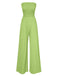 This 1970s Solid Sleeveless Smocked Bandeau Jumpsuit whispers 1970s secrets to those who notice