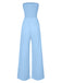1970s Solid Sleeveless Smocked Bandeau Jumpsuit, vintage romper, retro jumpsuit - perfect for women who love vintage and retro fashion