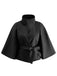 1970s Solid Turtlenecck Belted Cloak Jacket - vintage fashion, retro style