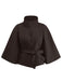1970s Solid Turtlenecck Belted Cloak Jacket - vintage fashion, retro style