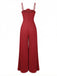 1970s Spaghetti Strap 3D Solid Jumpsuit - vintage jumpsuit, retro fashion