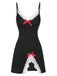 She slips into this 1970s Spaghetti Strap Bow Lace Patchwork Nightgown and suddenly it's a 1970s daydream
