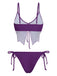 1970s Spaghetti Strap Butterfly Lace-Up Bikini Set - vintage fashion, retro style
