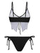 1970s Spaghetti Strap Butterfly Lace-Up Bikini Set - vintage fashion, retro style