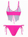 1970s Spaghetti Strap Butterfly Lace-Up Bikini Set - vintage fashion, retro style