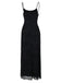 1970s Spaghetti Strap Gothic Black Lace Maxi Dress, vintage dress, retro fashion, lace detail - perfect for women who love vintage and retro fashion