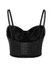 1970s Spaghetti Strap 3D Rhinestone Embellished Crop Top - vintage fashion, retro style