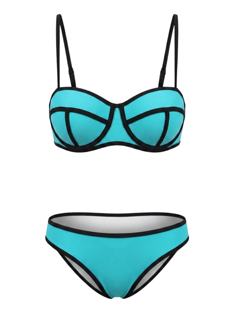 1970s Spaghetti Strap Vintage Tankini, vintage fashion, retro style - perfect for women who love vintage and retro fashion