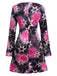 1970s Stars Disco Hippie Style Dress With Scarf — a 1970s silhouette that turns sidewalks into runways