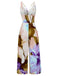 1970s Strap V-Neck Floral Smocked Jumpsuit - vintage jumpsuit, retro fashion