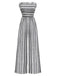 1970s Strapless Boho Stripes Wide Leg Jumpsuit - vintage jumpsuit, retro fashion