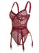 1970s Strappy Chain Accents Sheer Mesh Lingerie - vintage fashion, retro style