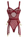 1970s Strappy Chain Accents Sheer Mesh Lingerie - vintage fashion, retro style