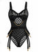 1970s Strappy Chain Accents Sheer Mesh Lingerie - vintage fashion, retro style