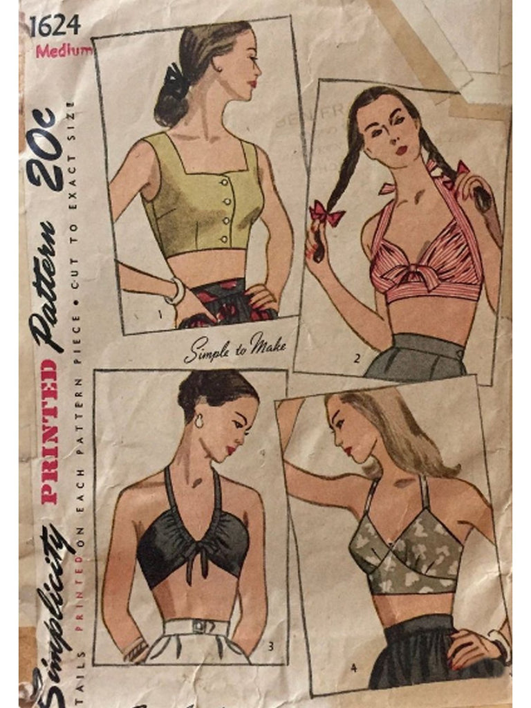 Yellow 1970s Retro Architectural Pattern Halter Swimsuit - vintage swimsuit, pin-up style