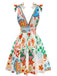 1970s V-Neck Boho Smocked Sleeveless Dress - vintage dress, retro fashion