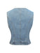 1970s V-Neck Denim Cropped Vest - vintage fashion, retro style