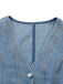 1970s V-Neck Denim Cropped Vest - vintage fashion, retro style