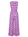 1970s V-Neck Floral Belted Sleeveless Jumpsuit — 1970s elegance in the palm of her hand