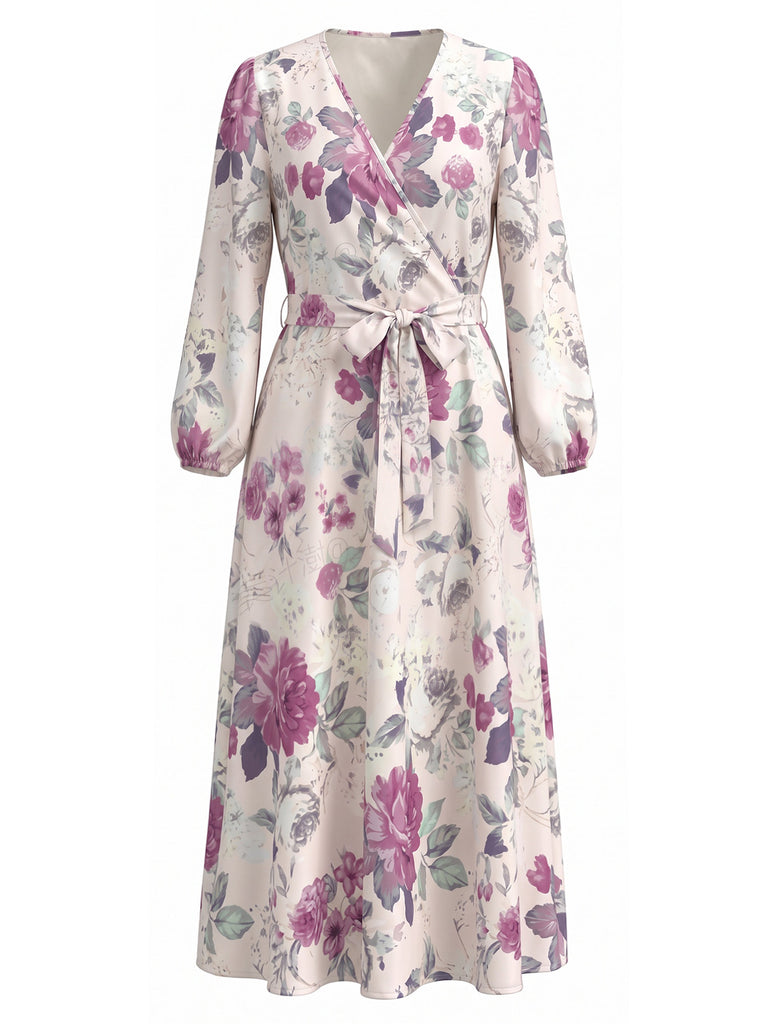 Purple 1960s Vintage Classic Dress 2
