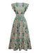 1970s V-Neck Paisley Print Ruffed Sleeve Dress - vintage dress, retro fashion