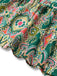 1970s V-Neck Paisley Print Ruffed Sleeve Dress - vintage dress, retro fashion