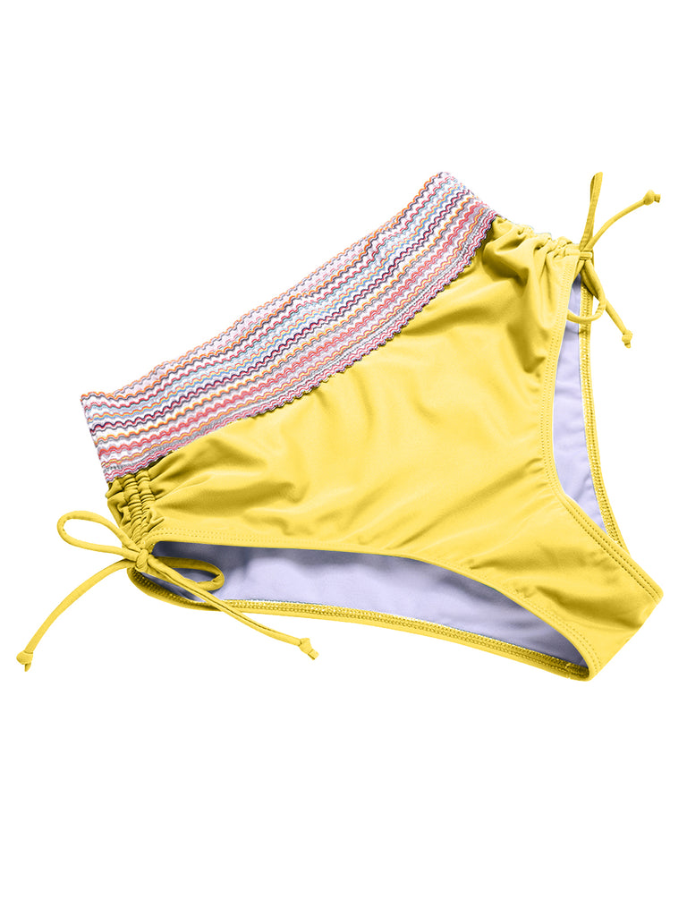1970s VNeck Patchwork HighWaist Bikini | 1970s | vintage swimsuit, retro beachwear